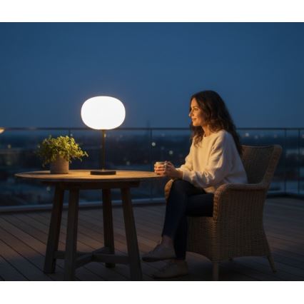 Dimmbare, wiederaufladbare Outdoor-LED-Tischleuchte VENEZIA LED/2W/5V 2700K IP54 4000 mAh schwarz