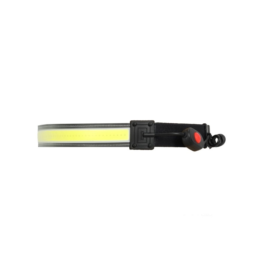 Wiederaufladbare LED-Stirnlampe 2×LED / 5 V, 180 lm, 900 mAh, schwarz