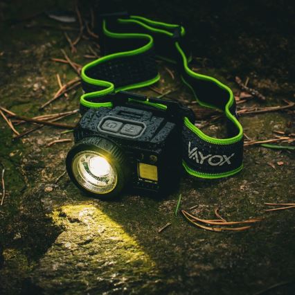 Dimmbare, wiederaufladbare LED-Stirnlampe mit Sensor und rotem Licht LED/6W/5V/3xAAA IP66 500 lm 1200 mAh