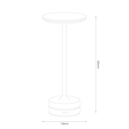 Wiederaufladbare LED-Touch-Schreibtischlampe TAVOLO LED/2,5W/5V 2400 mAh 3000-6000K gold