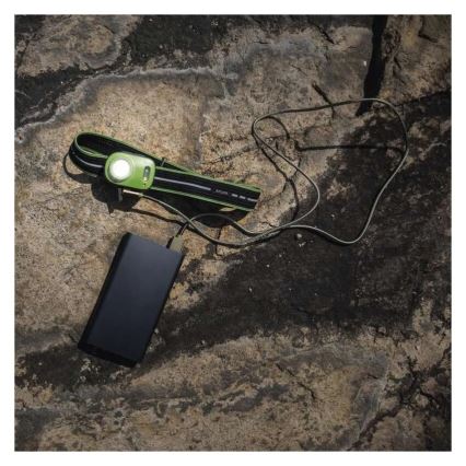 Wiederaufladbare LED‑Stirnlampe, USB, 1600 mAh, IPX6