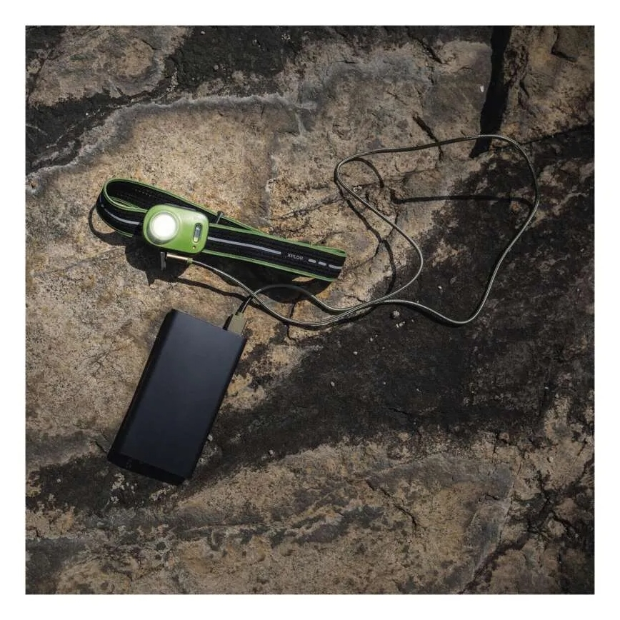 Wiederaufladbare LED‑Stirnlampe, USB, 1600 mAh, IPX6