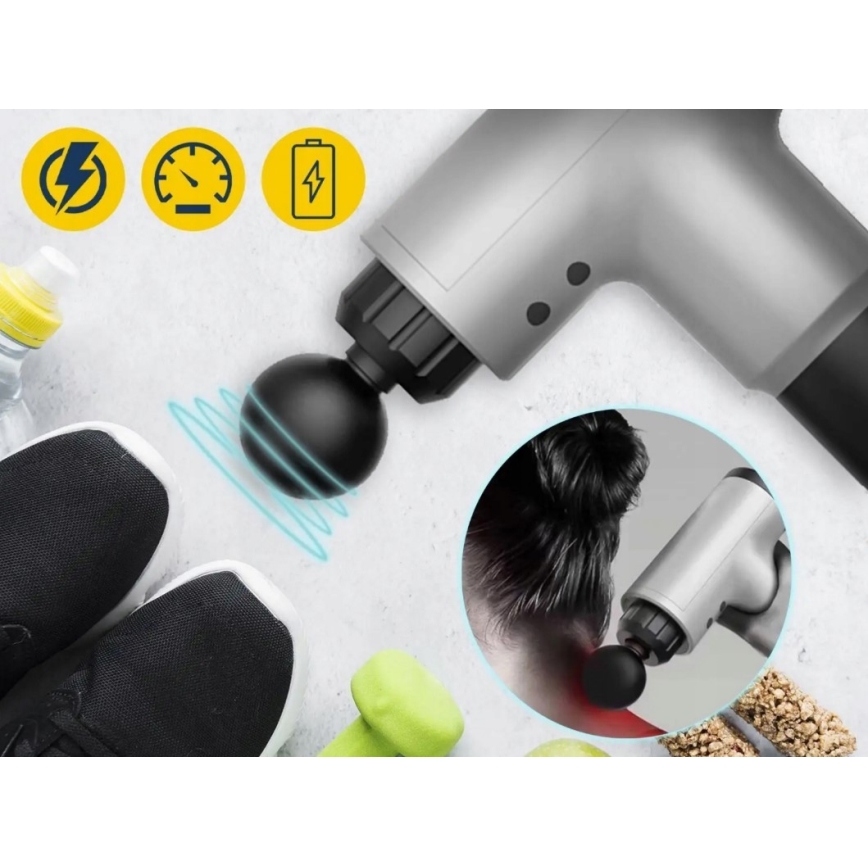 Wiederaufladbare Massagepistole 20W/8,4V 1500 mAh