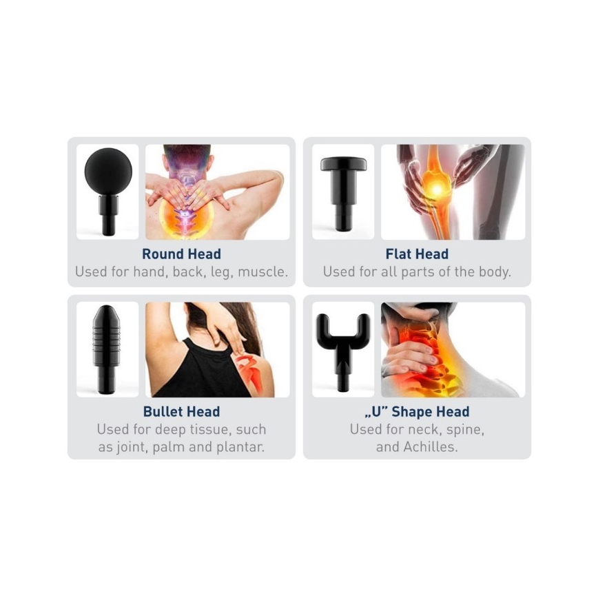 Wiederaufladbare Massagepistole 20W/8,4V 1500 mAh