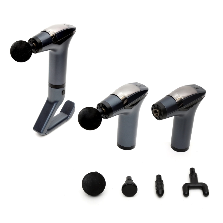 Wiederaufladbare Massagepistole mit 4 Köpfen und Riemen 25W/5V 1500 mAh
