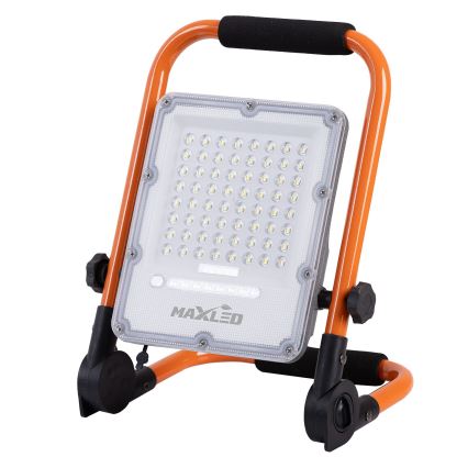 Dimmbarer, wiederaufladbarer LED-Akku-Fluter mit Stativ LED/50W/3,2V 4500K 5000 mAh IP65 orange