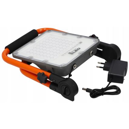 Wiederaufladbarer LED-Strahler mit Stativ LED/100W/3,2V 4500K 15000 mAh IP65 orange