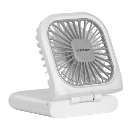 Wiederaufladbarer Mini-Taschenventilator 5 W/5 V, 2500 mAh, weiß