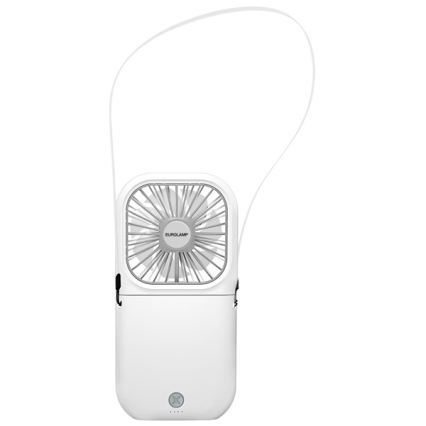 Wiederaufladbarer Mini-Taschenventilator 5 W/5 V, 2500 mAh, weiß