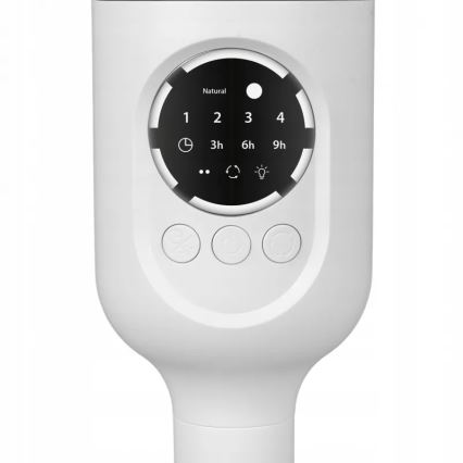 LED Wiederaufladbarer Standventilator mit LED-Beleuchtung LED/4,8W/5V USB 7200 mAh weiß + Fernbedienung