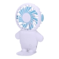 Wiederaufladbarer Taschenventilator 4,5 W / 5 V, 300 mAh, Weiß/Blau