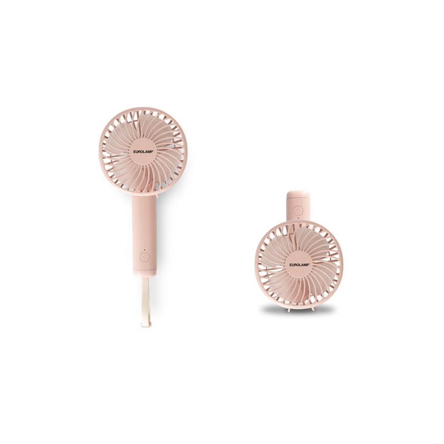 Wiederaufladbarer Taschenventilator 5 W / 5 V, 1200 mAh, Rosa