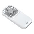 Wiederaufladbarer Taschenventilator 5W/5V 2500 mAh Weiß