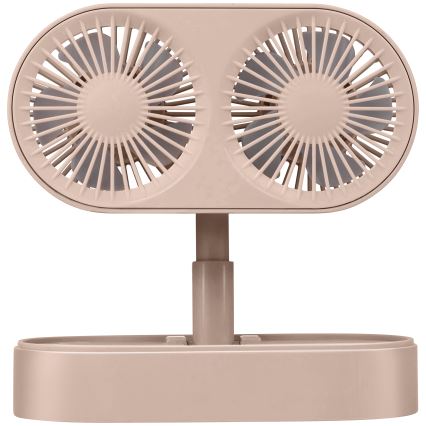 Wiederaufladbarer Tischventilator 3,7 V 1200 mAh – Rosa