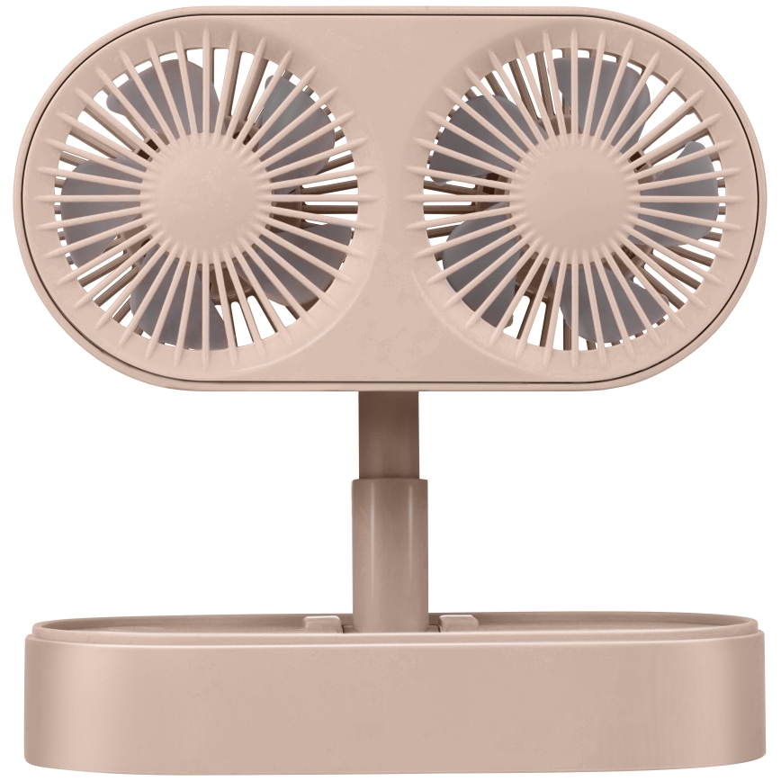 Wiederaufladbarer Tischventilator 3,7 V 1200 mAh – Rosa