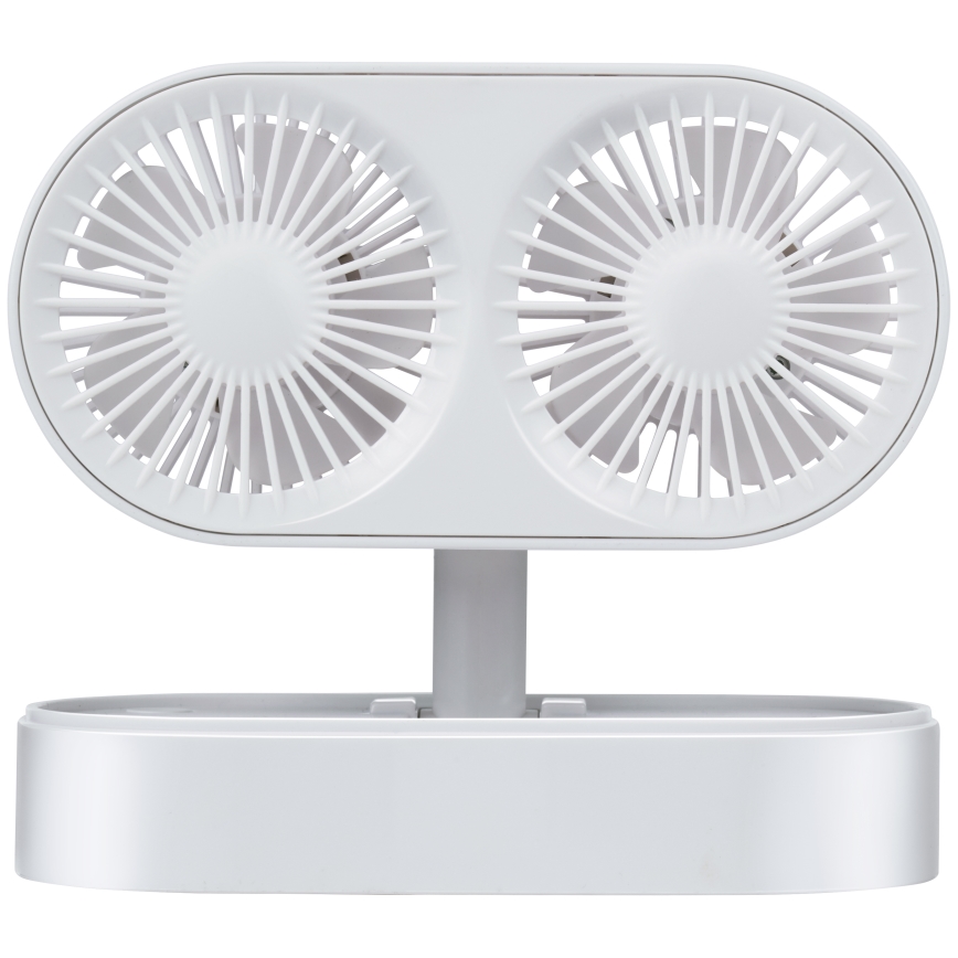 Wiederaufladbarer Tischventilator 3,7 V, 1200 mAh, weiß
