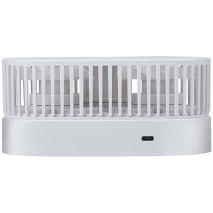 Wiederaufladbarer Tischventilator 3,7 V, 1200 mAh, weiß