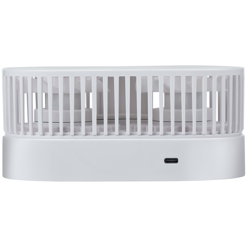 Wiederaufladbarer Tischventilator 3,7 V, 1200 mAh, weiß
