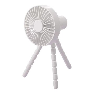 Wiederaufladbarer Tischventilator 3 W/5 V 1800 mAh weiß