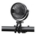 Wiederaufladbarer Tischventilator 3W/5V 1200 mAh schwarz
