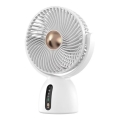 Wiederaufladbarer Tischventilator 5W/5V 1200 mAh weiß