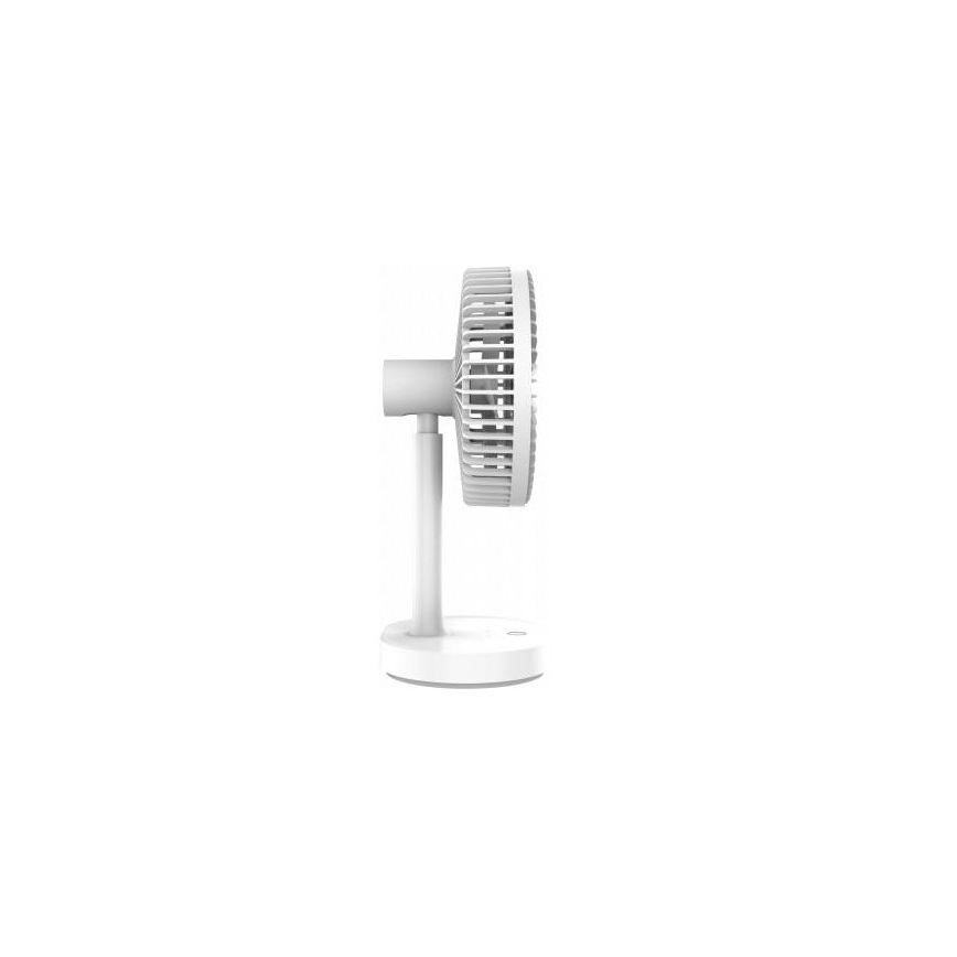 Wiederaufladbarer Tischventilator mit LED-Lampe, 3000 mAh (3,7 V), USB-C