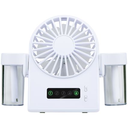 Wiederaufladbarer Tischventilator mit Nebeleffekt, 3,7 V, 1200 mAh