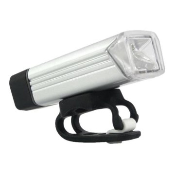 Wiederaufladbares LED -Fahrradlicht LED/5W/3,7V IPX4 1200 mAh silbern