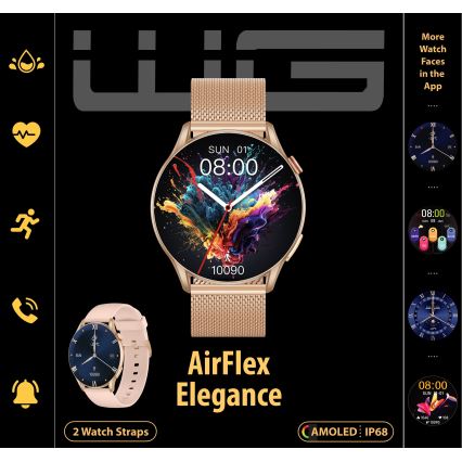 Winner Group - Smartwatch AirFlex 2 Elegance 280 mAh IP68 Gold
