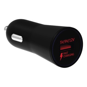 Winner Group - Autoladegerät 1x USB-A mit Power Delivery 18 W schwarz