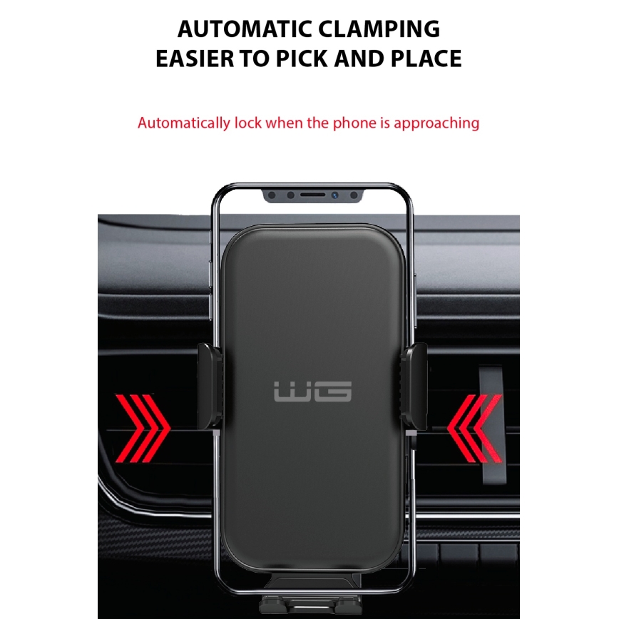 Winner Group - Kabelloses Autoladegerät mit Halterung, 15 W