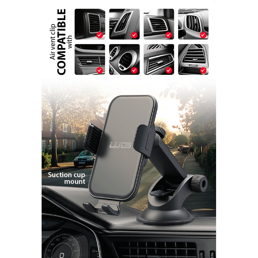 Winner Group - Kabelloses Autoladegerät mit Halterung, 15 W