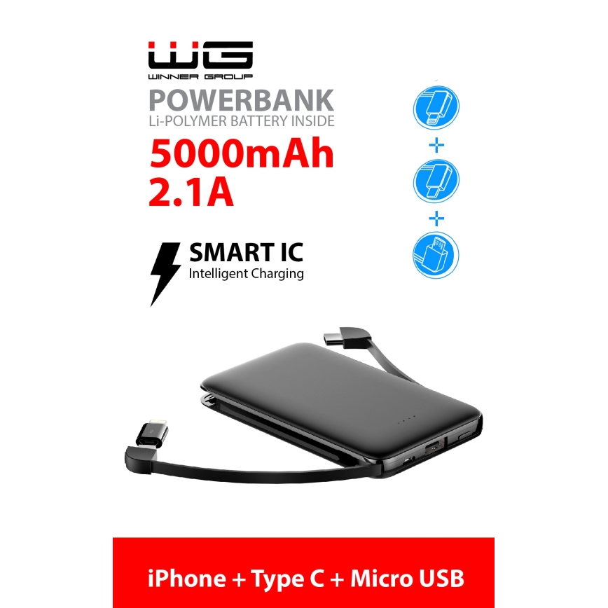 Winner Group - Powerbank 5000 mAh schwarz