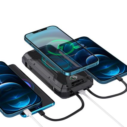 Winner Group - Powerbank mit kabelloser Aufladung und Solarpanel 20000 mAh 20W PD