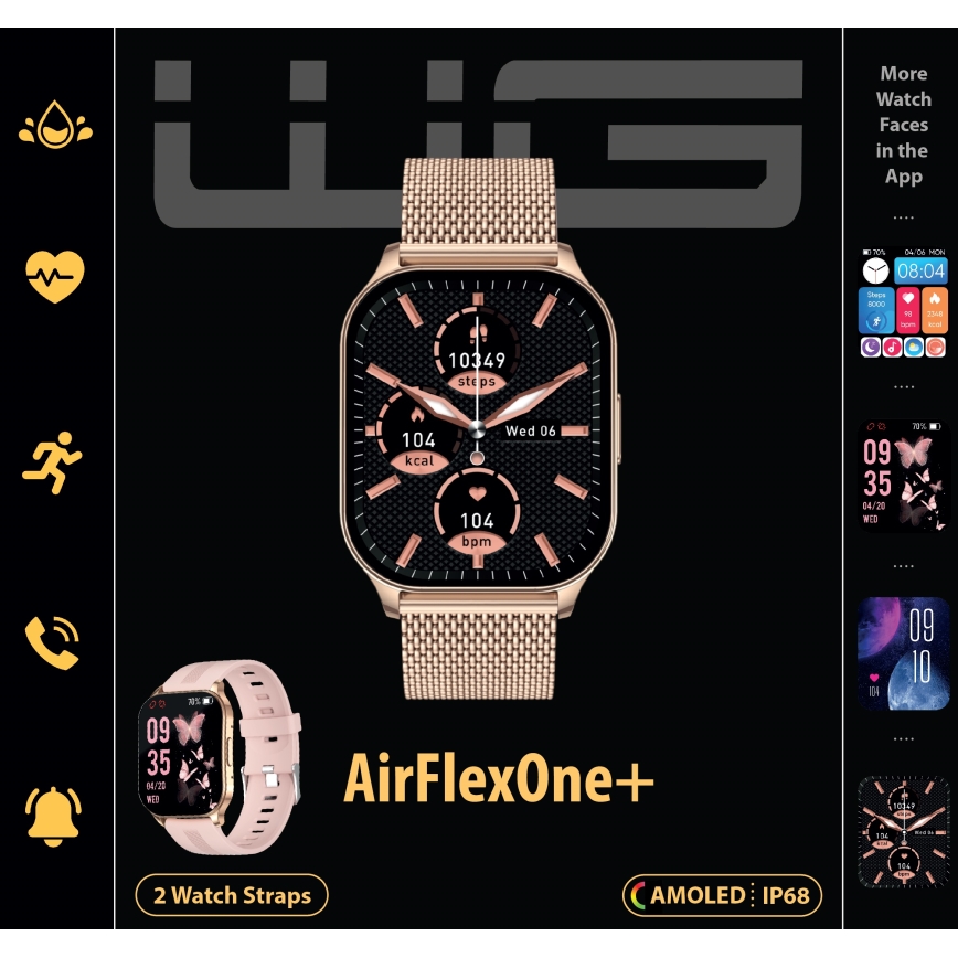 Winner Group - Smartwatch AirFlexOne+ 300 mAh IP68 Gold