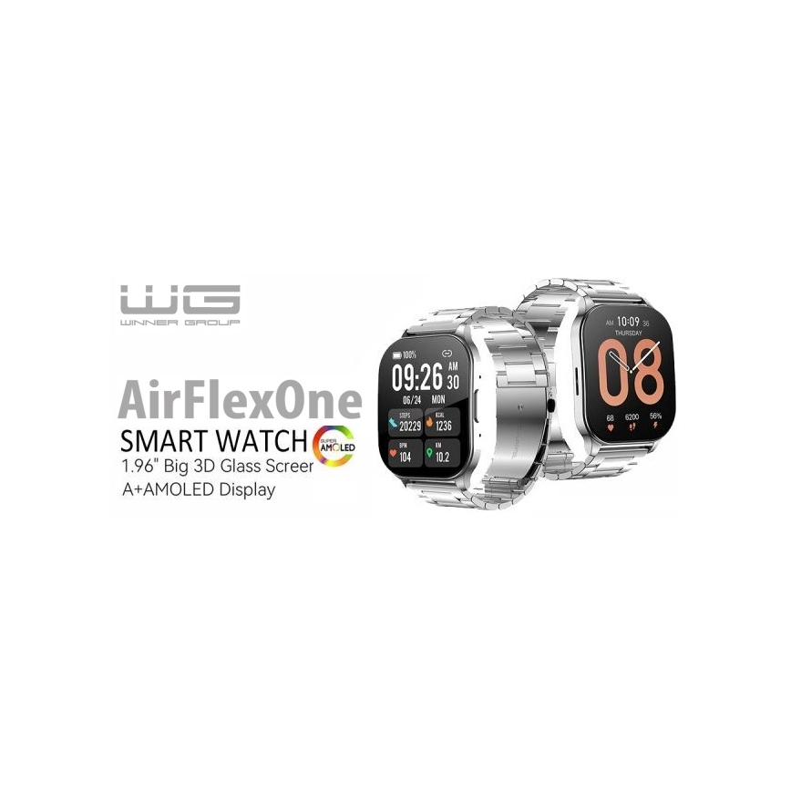 Winner Group - Smartwatch AirFlexOne 300 mAh IP68 silber