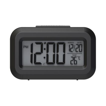 Winner Group - Wecker mit LCD-Anzeige und Thermometer 2xAAA schwarz