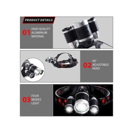 Winner Group - Wiederaufladbare LED-Stirnlampe 5V IPX4