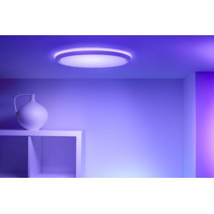 WiZ - Dimmbare LED-RGB-Deckenleuchte SUPERSLIM LED/22W/230V 2700-6500K Wi-Fi weiß