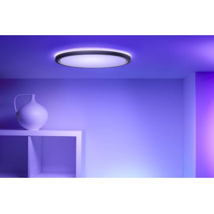 WiZ - Dimmbare LED-RGB-Deckenleuchte SUPERSLIM LED/32W/230V 2700-6500K Wi-Fi schwarz