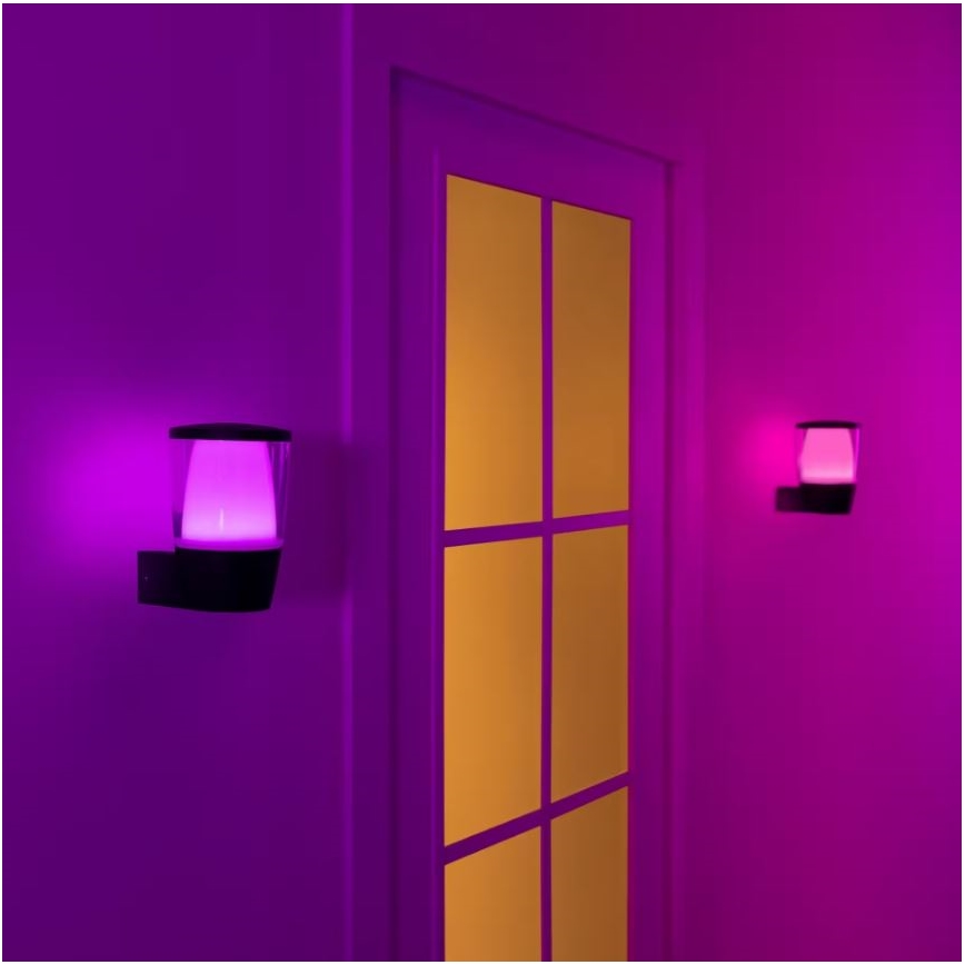 WiZ – Dimmbare LED-RGBW-Außenwandleuchte ELPAS LED/8,5W/230V 2700–5000K IP44 Wi-Fi