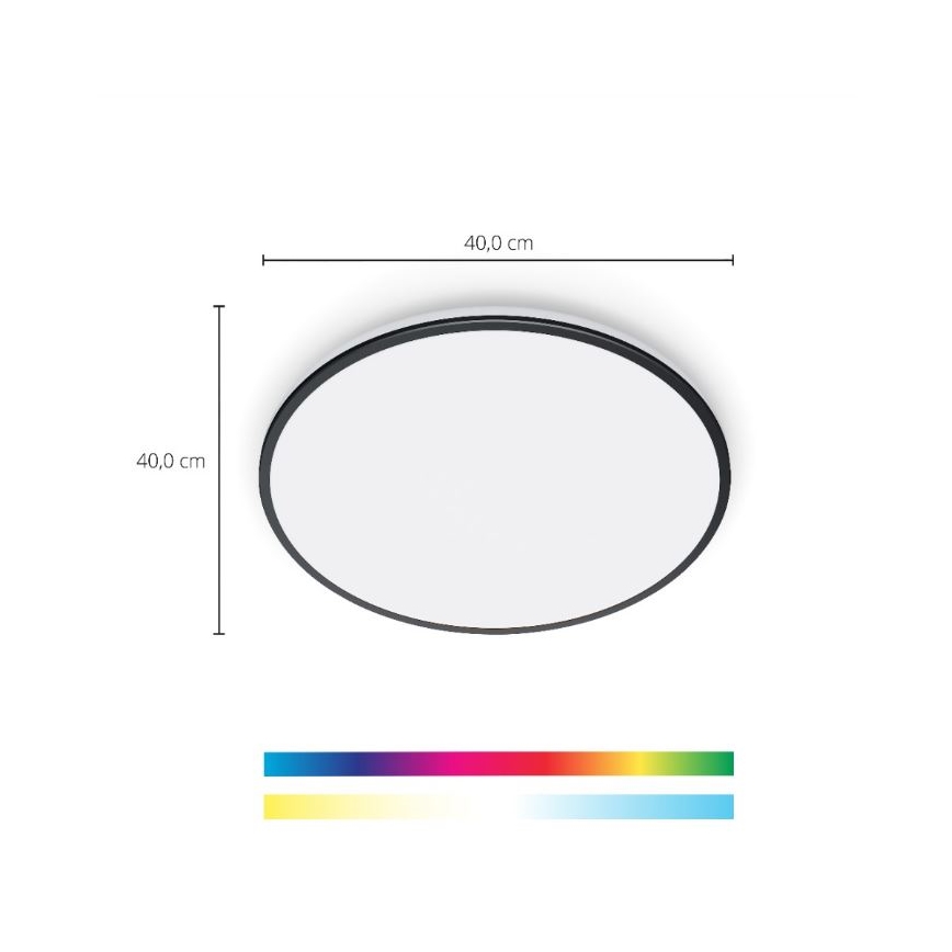 WiZ - Dimmbare LED-RGBW-Deckenleuchte RUNE LED/21W/230V 2700-6500K WLAN schwarz