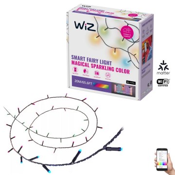 WiZ - Dimmbare LED-RGBW-Lichterkette für den Outdoor-Bereich 160xLED 20m IP44 2700-5000K Wi-Fi