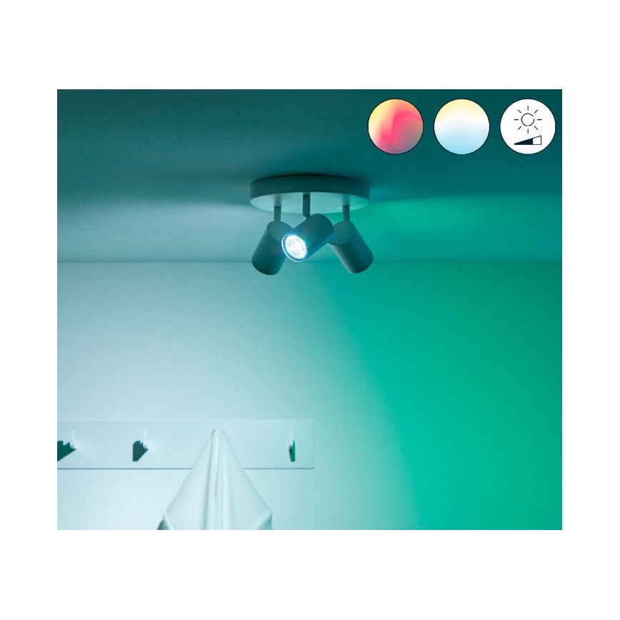 WiZ - Dimmbare LED-RGBW-Spotleuchte IMAGEO 3xGU10/4,9W/230V 2200-6500K WLAN CRI 90 weiß