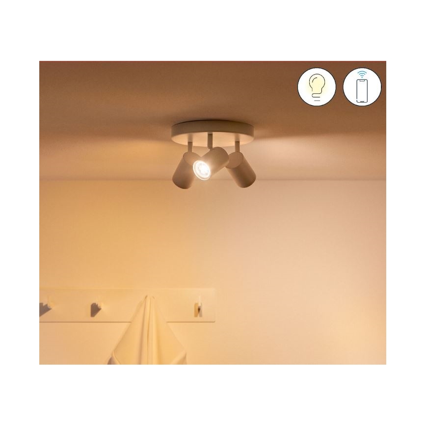 WiZ - Dimmbare LED-RGBW-Spotleuchte IMAGEO 3xGU10/4,9W/230V 2200-6500K WLAN CRI 90 weiß