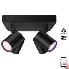 WiZ - Dimmbare LED-RGBW-Spotleuchte IMAGEO 4xGU10/4,9W/230V 2200-6500K WLAN CRI 90 schwarz