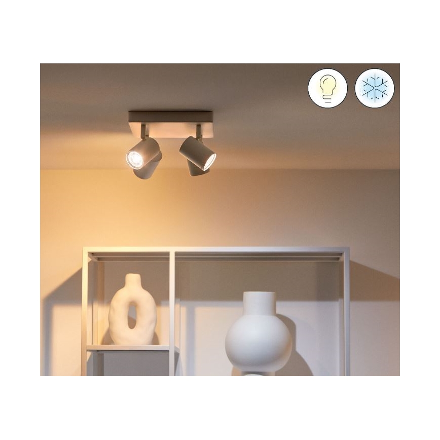 WiZ - Dimmbare LED-RGBW-Spotleuchte IMAGEO 4xGU10/4,9W/230V 2200-6500K WLAN CRI 90 weiß