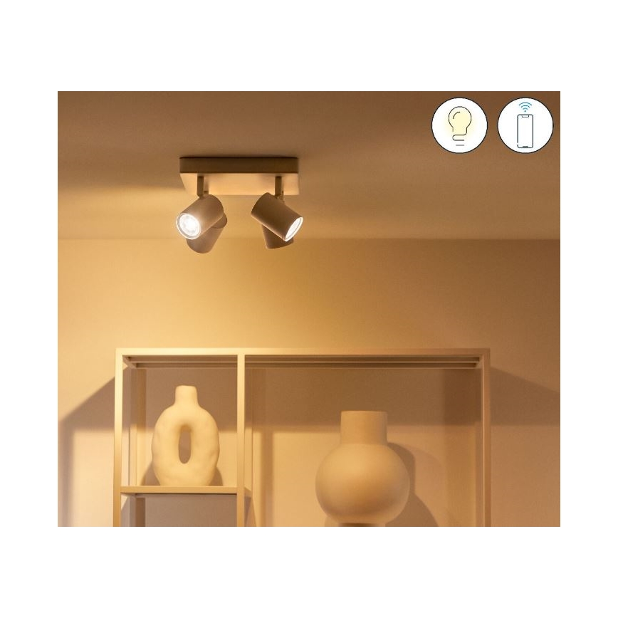 WiZ - Dimmbare LED-RGBW-Spotleuchte IMAGEO 4xGU10/4,9W/230V 2200-6500K WLAN CRI 90 weiß