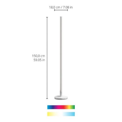WiZ - Dimmbare LED-RGBW-Stehleuchte POLE LED/13W/230V 2200-6500K WLAN