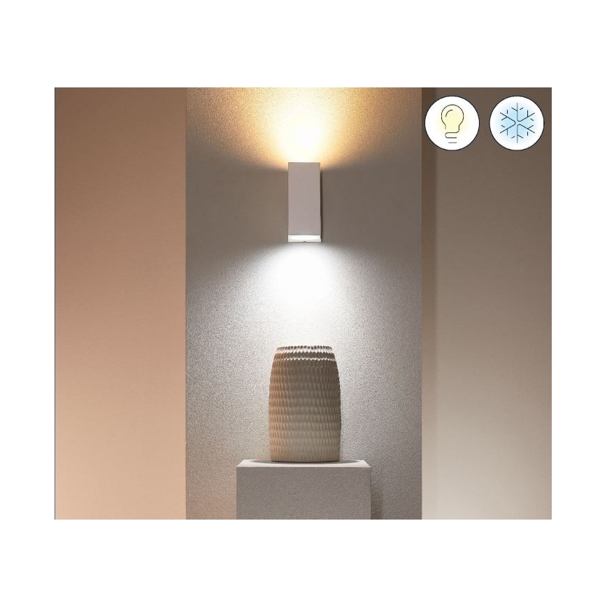 WiZ - Dimmbare LED-RGBW-Wandleuchte UP&DOWN 2xGU10/4,7W/230V 2200-6500K WLAN CRI 90 weiß